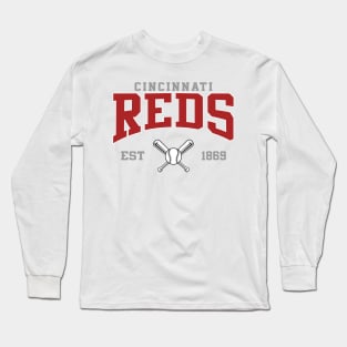 Retro Cincinnati Baseball Long Sleeve T-Shirt